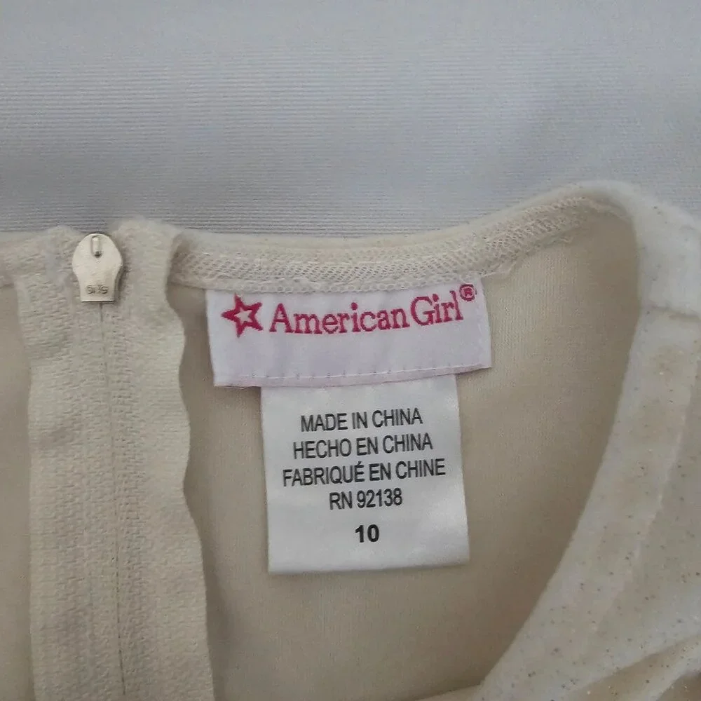 American Girl Velour Top Tulle Tiered Skirt All That Glitters Party Dress Sz 10